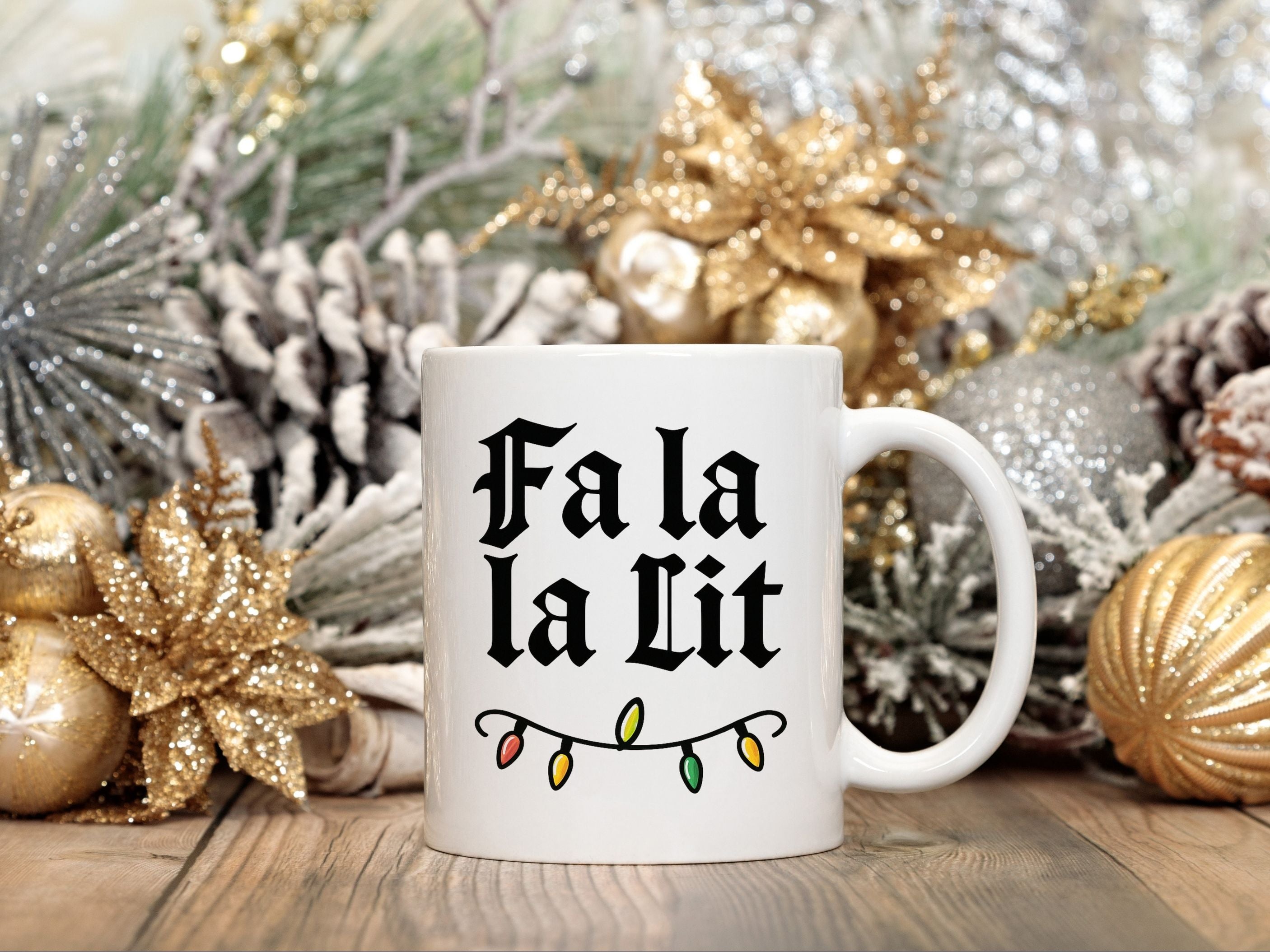 Festive Lit Teen White Mug
