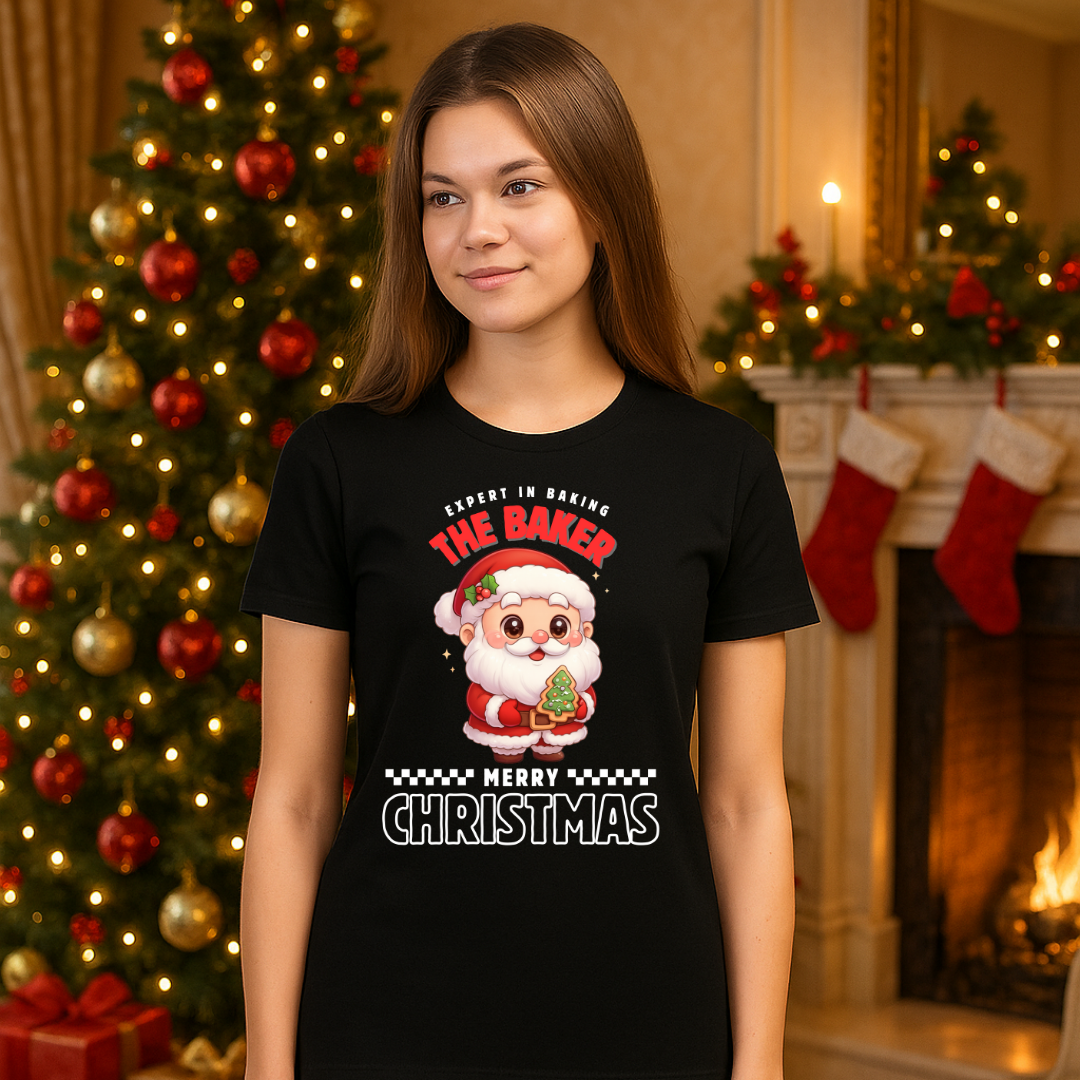 Expert in Baking: The Santa Baker- White and Red | Youth Short Sleeve T-Shirt | – RB Designa Co