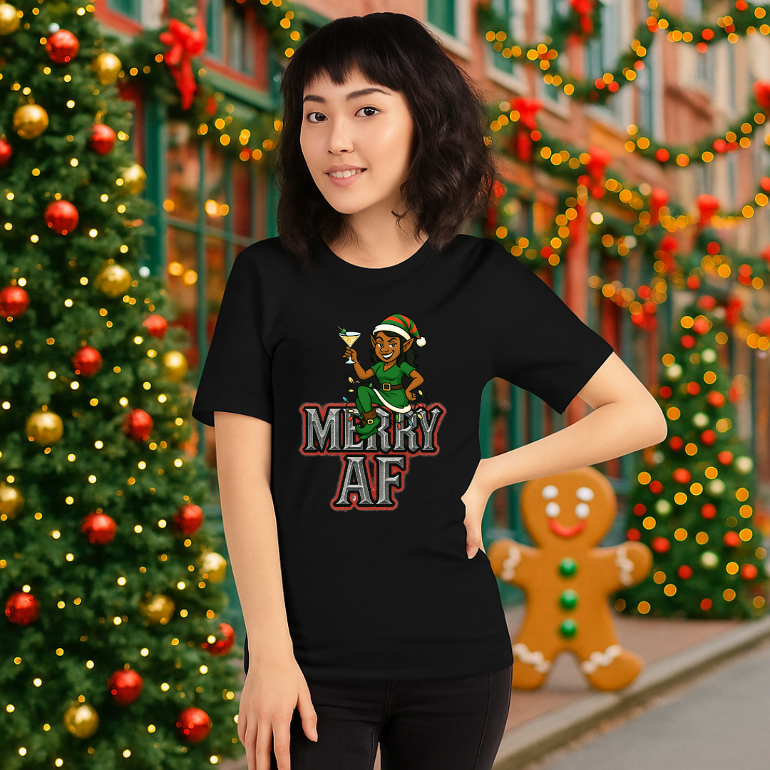 "Merry AF" | Adults t-shirt | – RB Designa Co