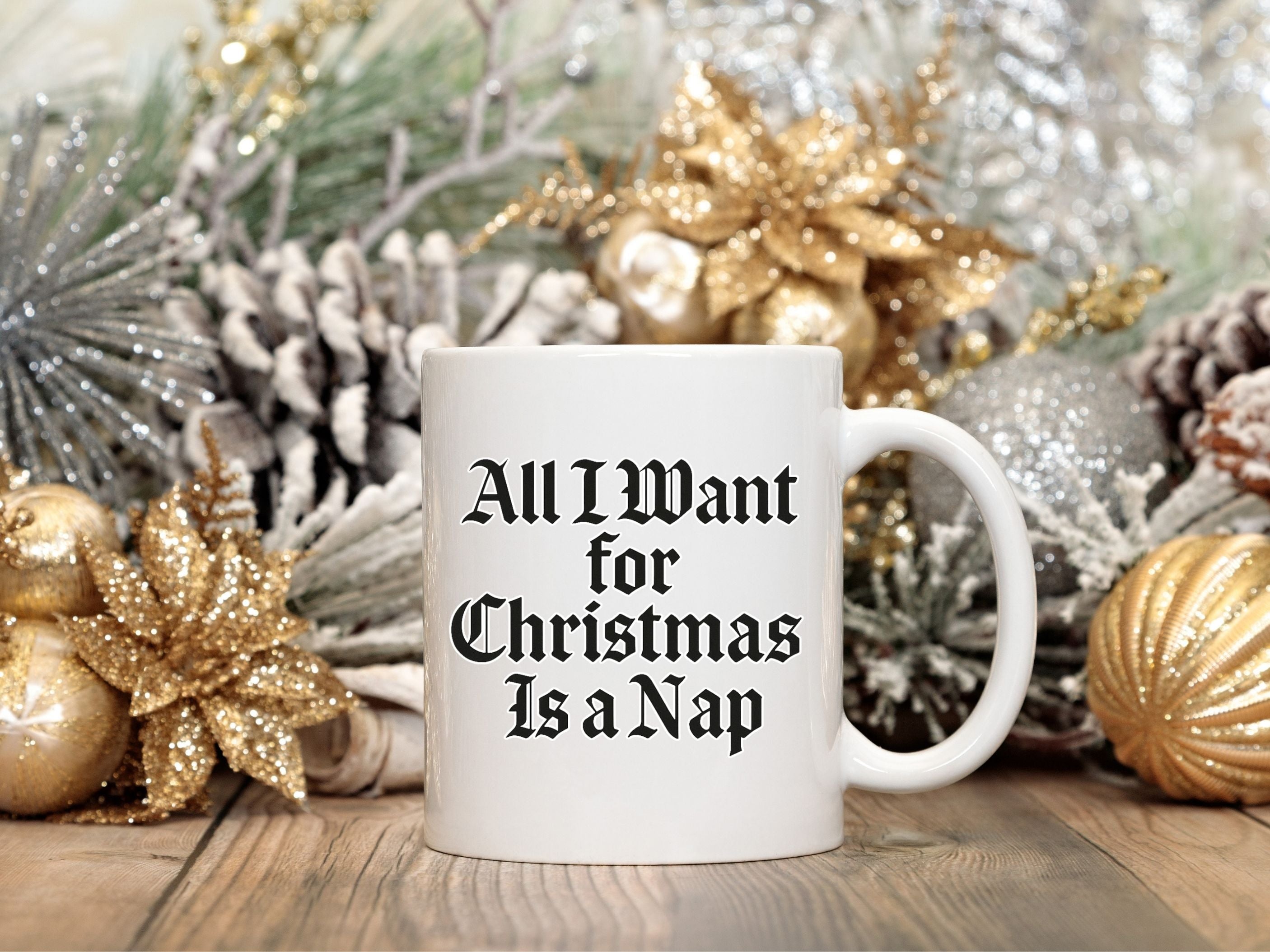 Christmas Nap Teen White Mug