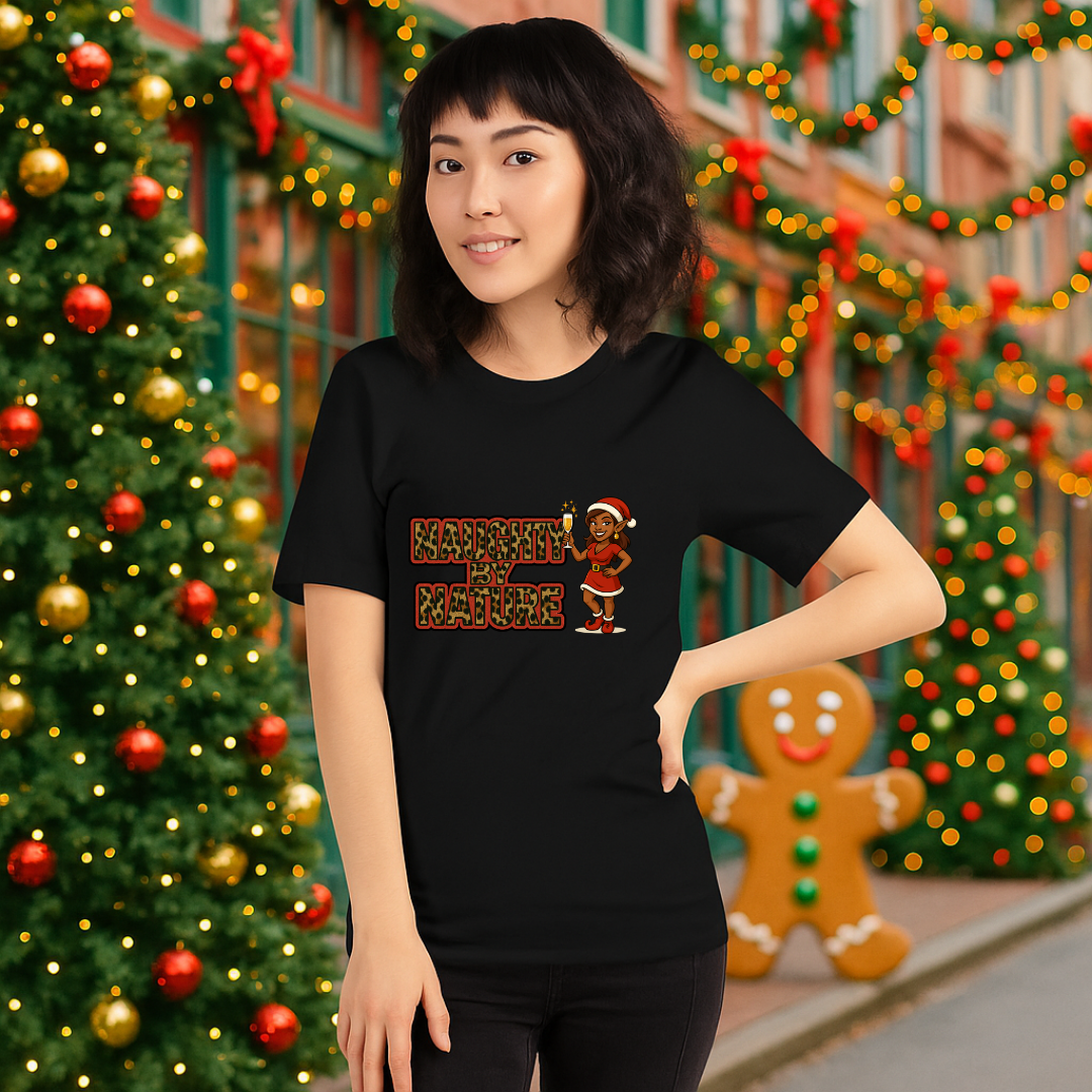 "Naughty by Nature" Pretty Elf | Adults t-shirt | – RB Designa Co