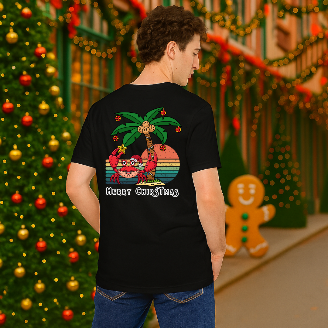 "Merry Christmas" Crab and Star | Adults t-shirt | – RB Designa Co