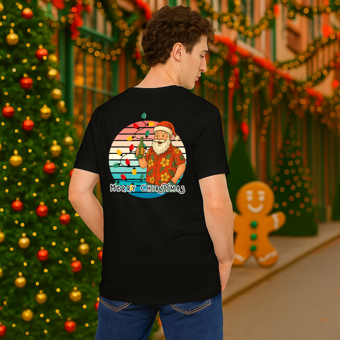 "Merry Christmas" Drinking Santa | Adults t-shirt | – RB Designa Co