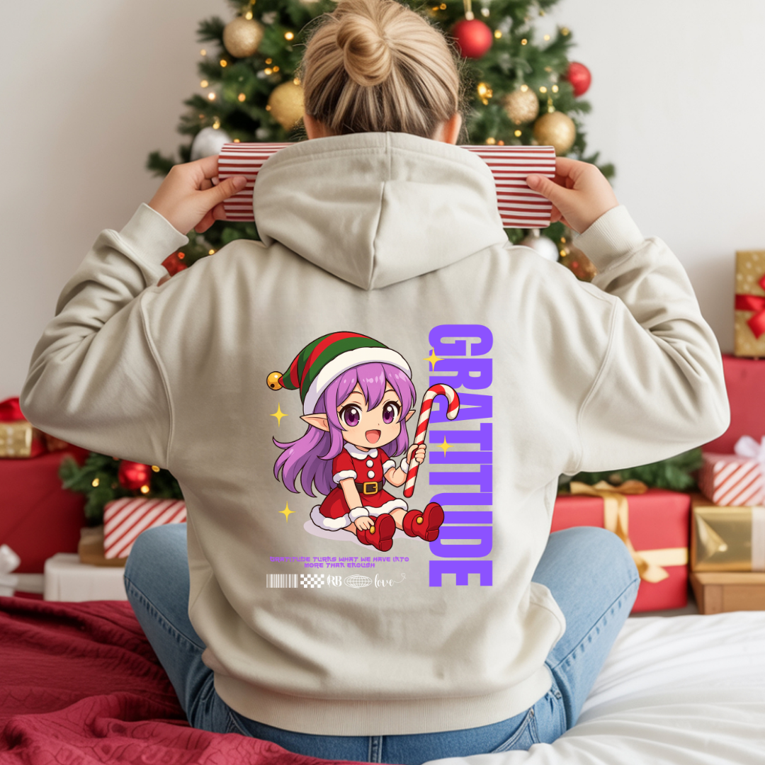 "Gratitude"- White | Youth Hoodie