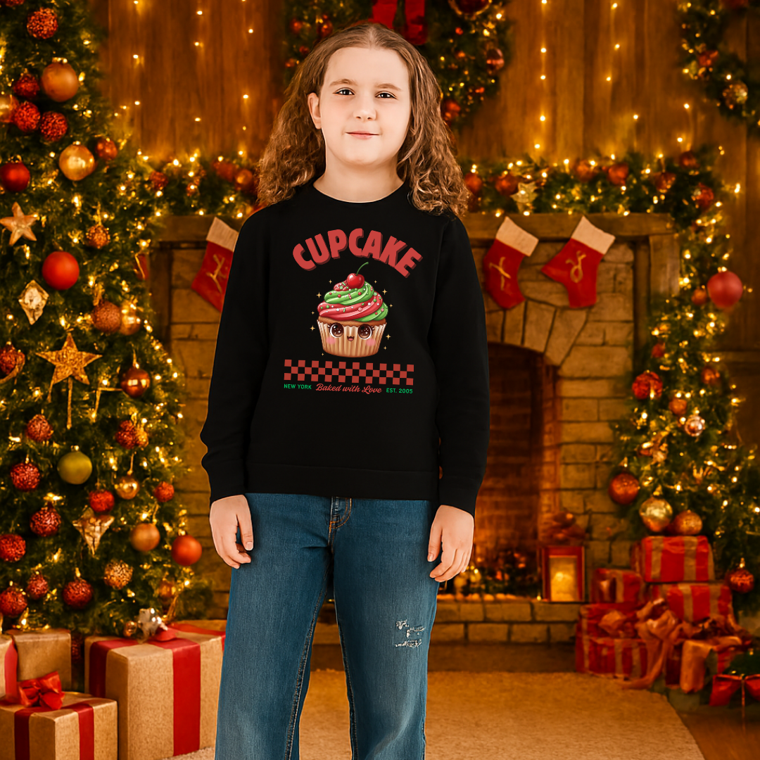 Cupcake: Baked With Love | Youth Sweatshirt