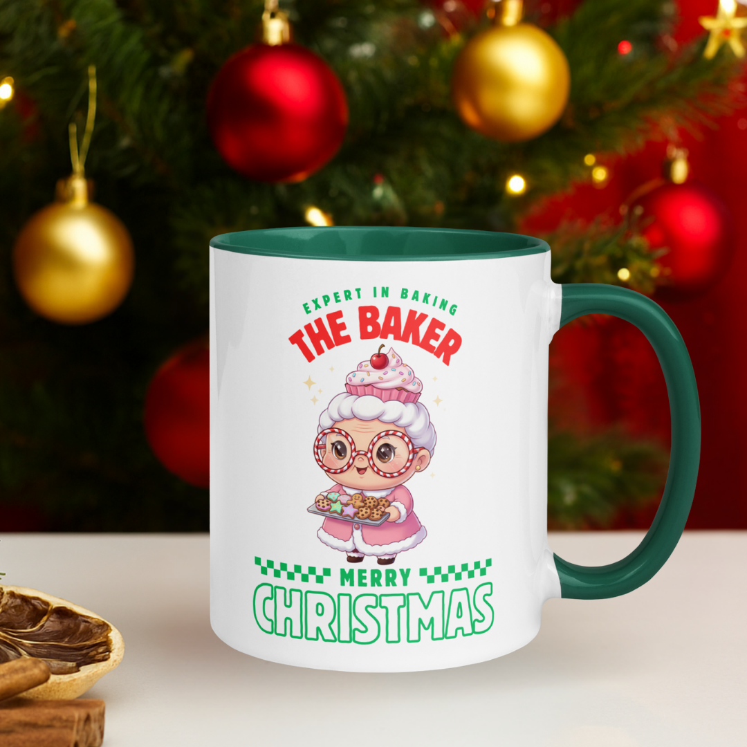 Expert in Baking: The Grandma Baker- Red and Green | Mug