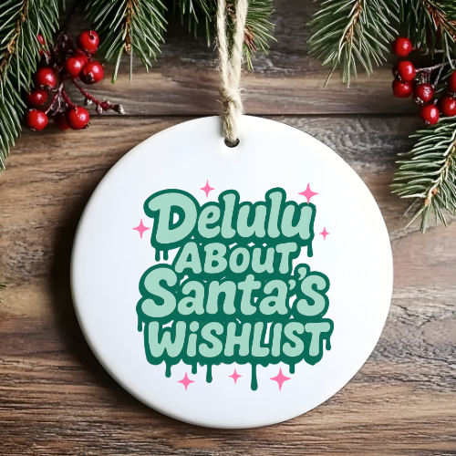 Delulu All Green Teen Ornaments