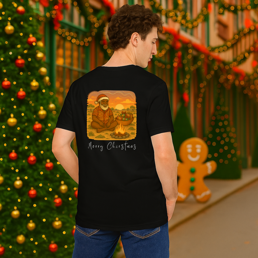 "Merry Christmas" Calming Santa in the Outback | Adults t-shirt | – RB Designa Co