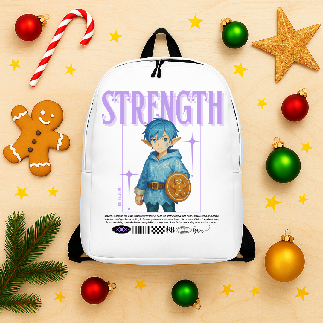 "Strength"- Black | Minimalist Backpack