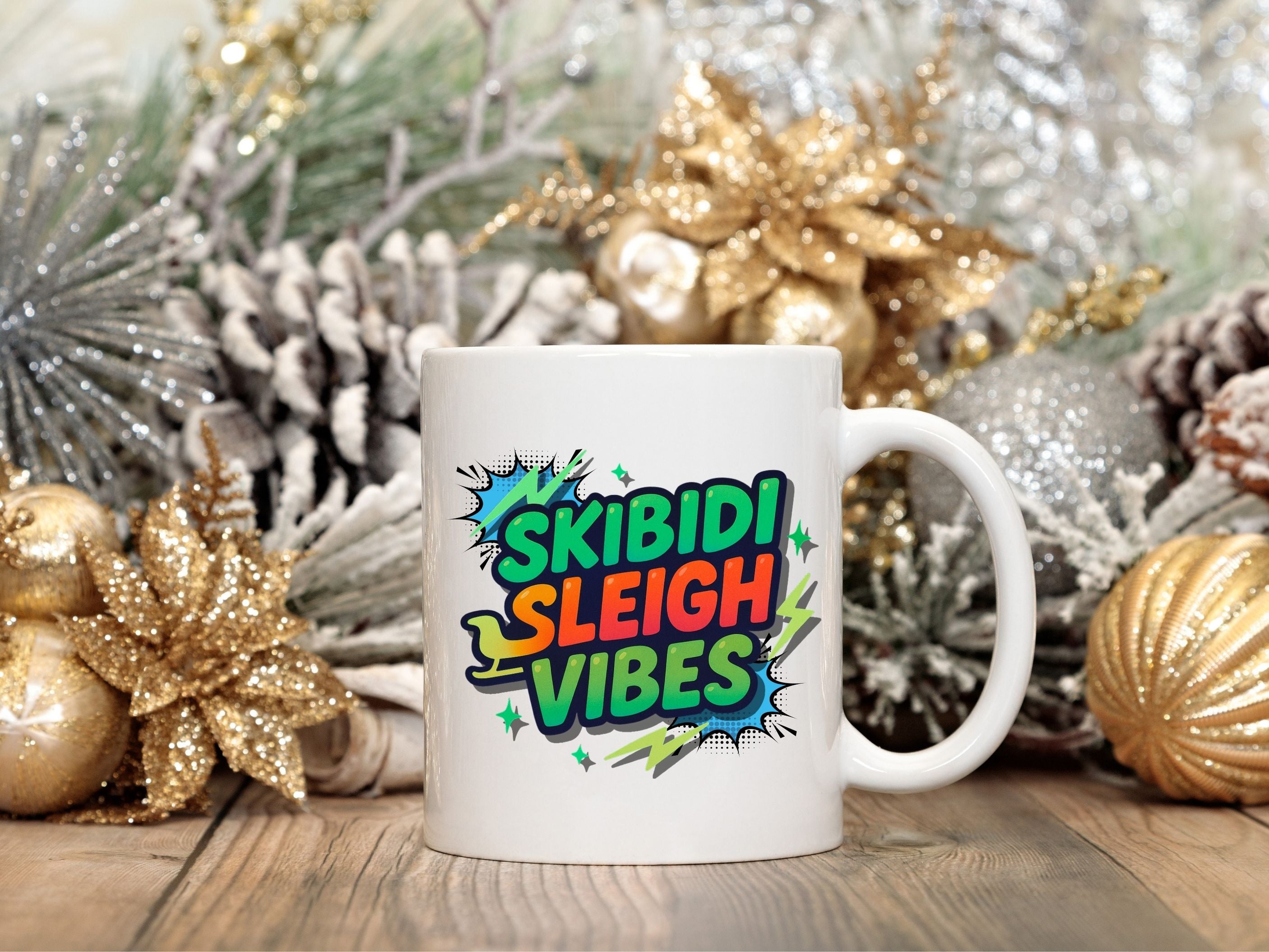 Skibidi Vibes Teen White Mug