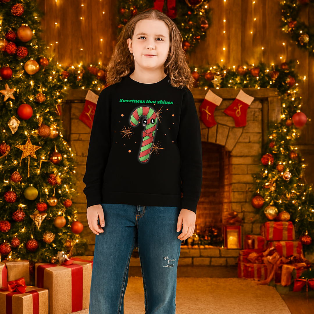 "Sweetness That Shines"- Black | Youth Sweatshirt | – RB Designa Co