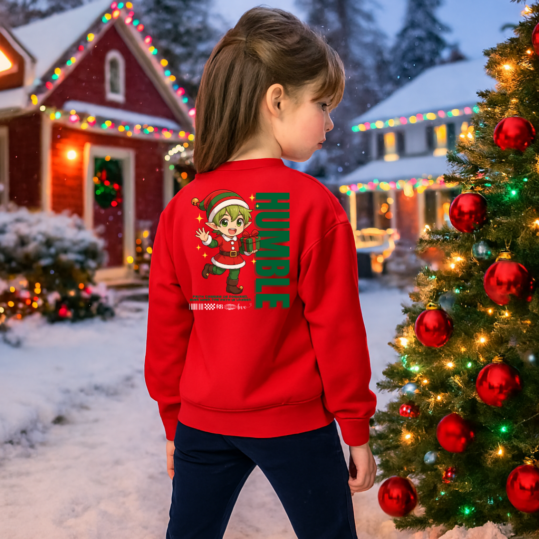 "Humble"- White | Youth Sweatshirt