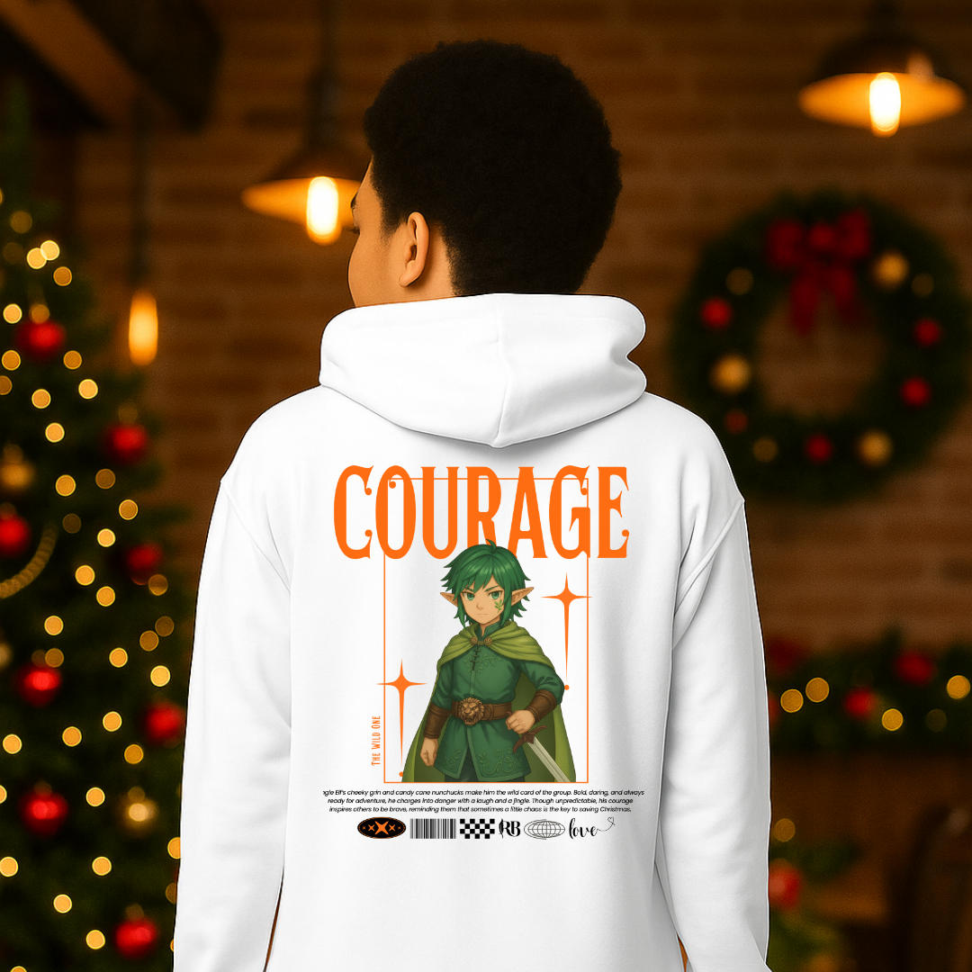 "Courage"- Black | Youth Hoodie | – RB Designa Co