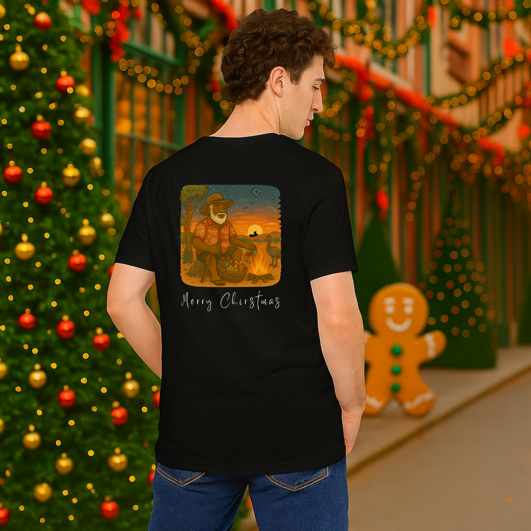 "Merry Christmas" Santa in the Outback | Adults t-shirt | – RB Designa Co