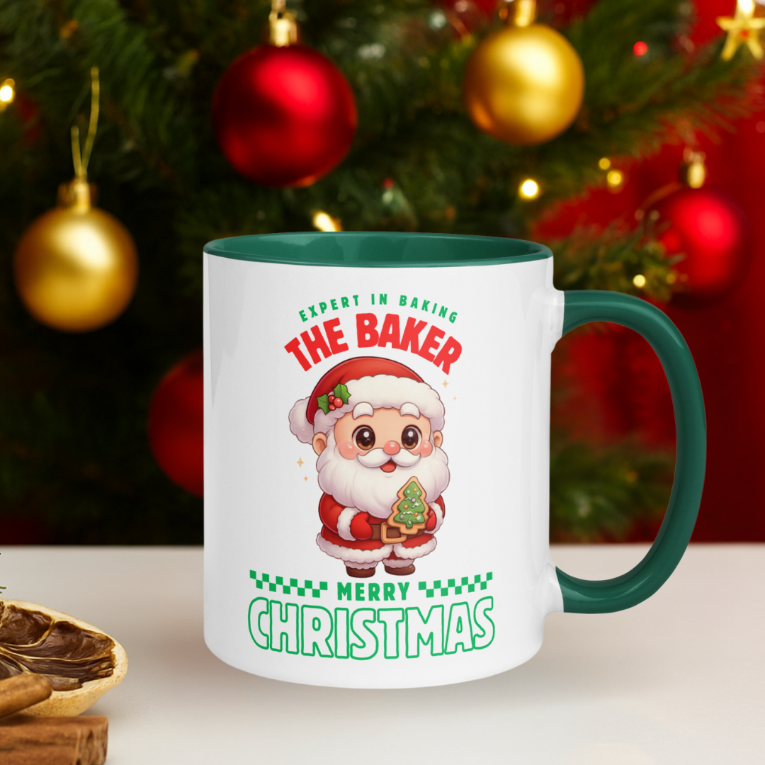 Expert in Baking: The Santa Baker- Green and Red | Mug