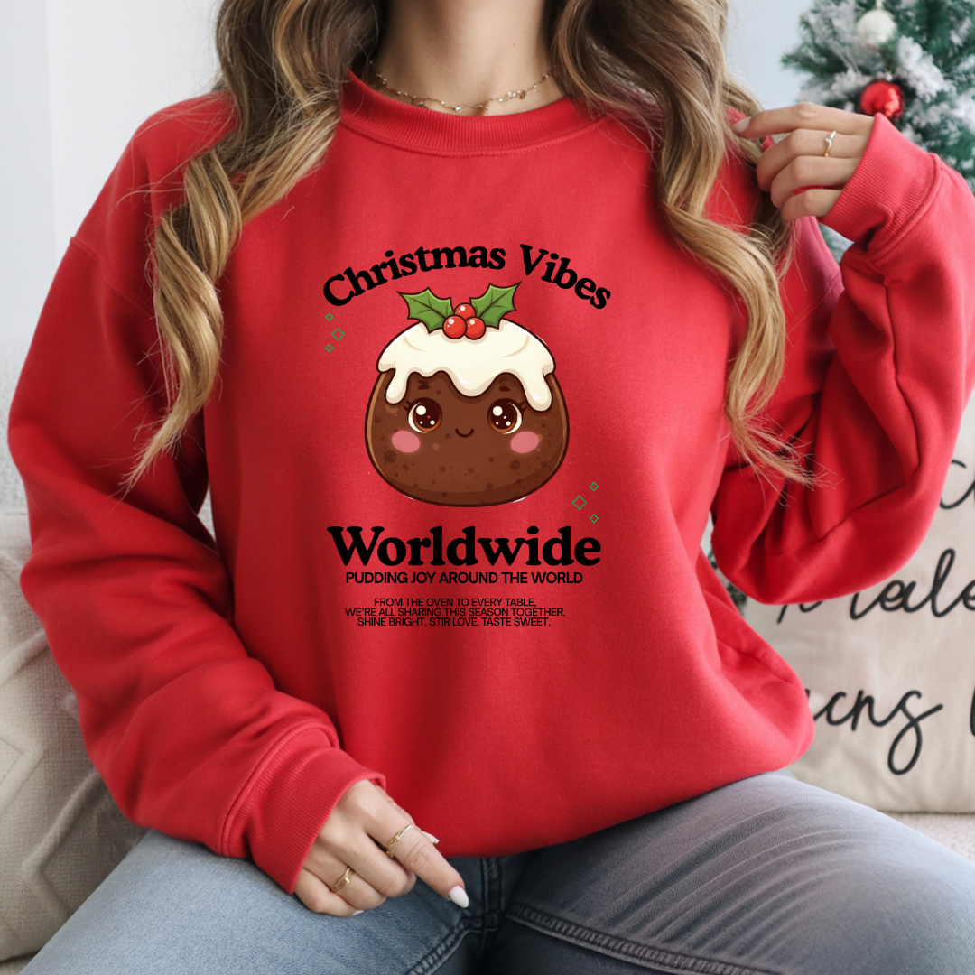 "Christmas Vibes Worldwide..."- Black | Youth Hoodie
