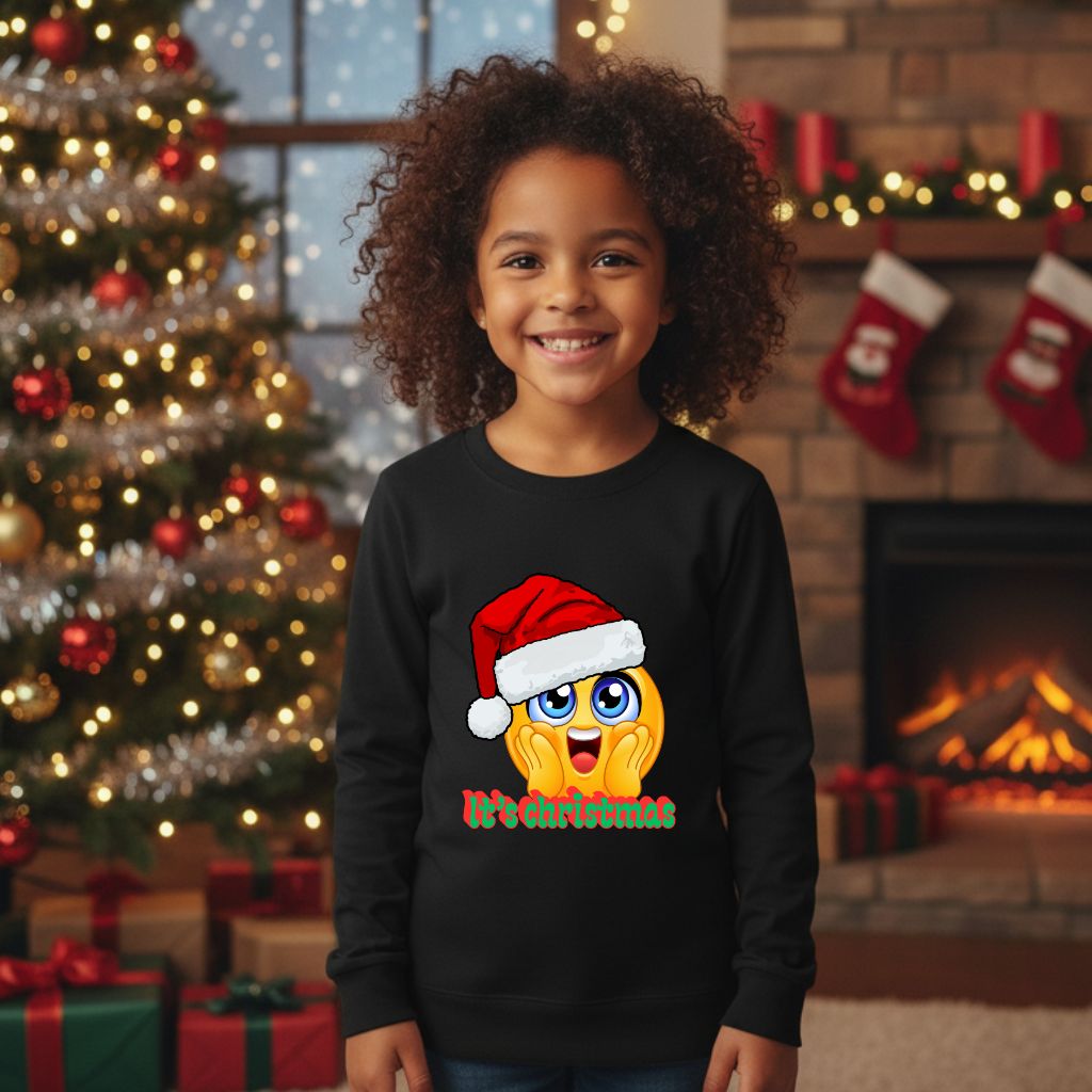 Emoji Santa Hat Kids & Babies Sweatshirt