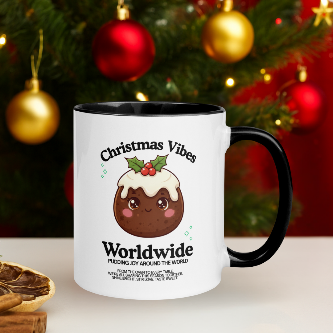 "Christmas Vibes Worldwide..."- Black | Mug