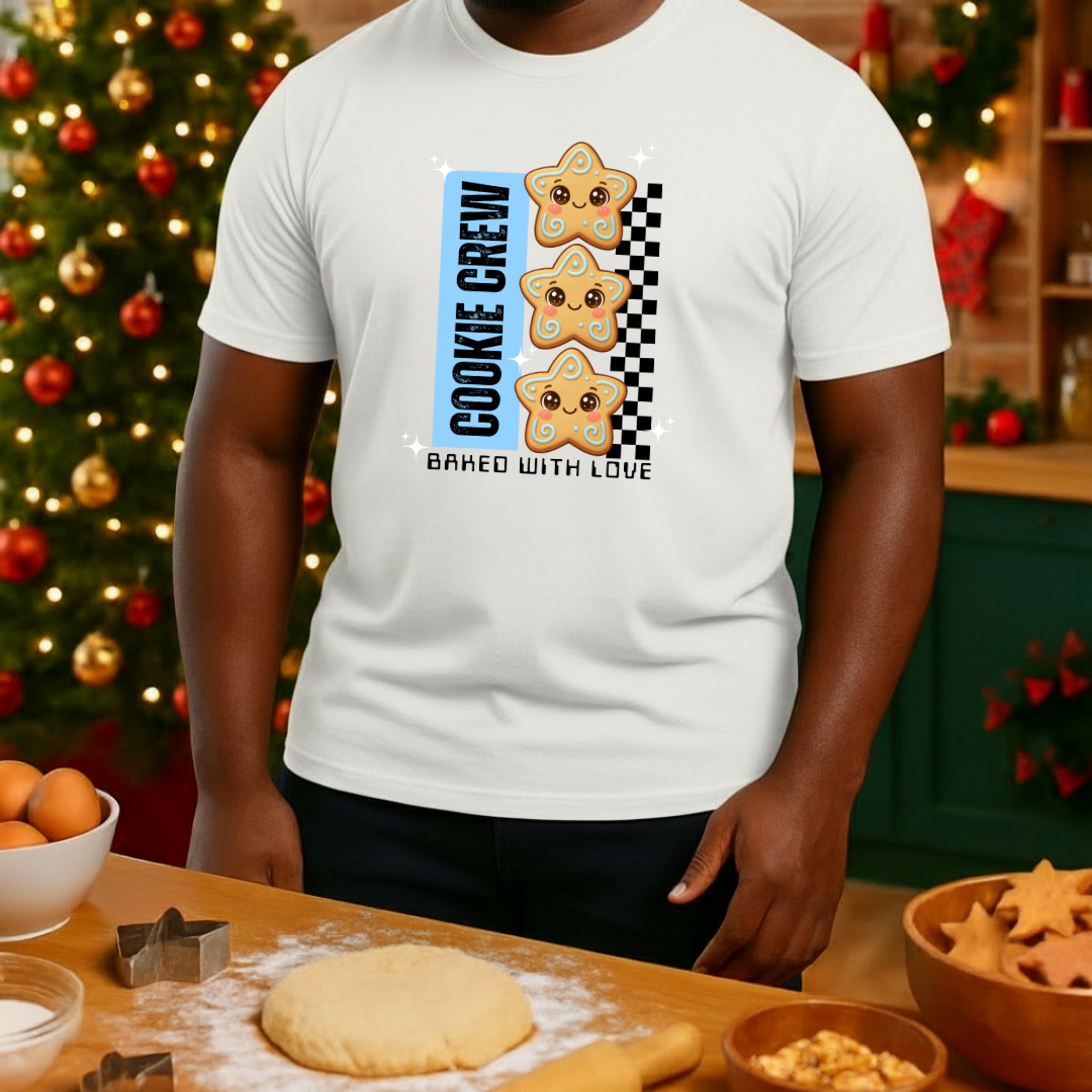 "Cookie Crew, Baked With Love"- Blue | Adults T-Shirt