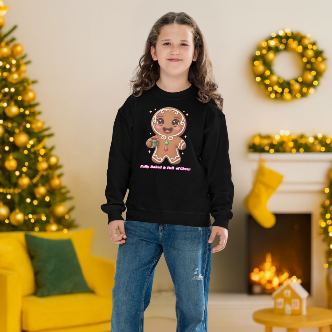 "Fully Baked and Full of Cheer" | Youth Sweatshirt