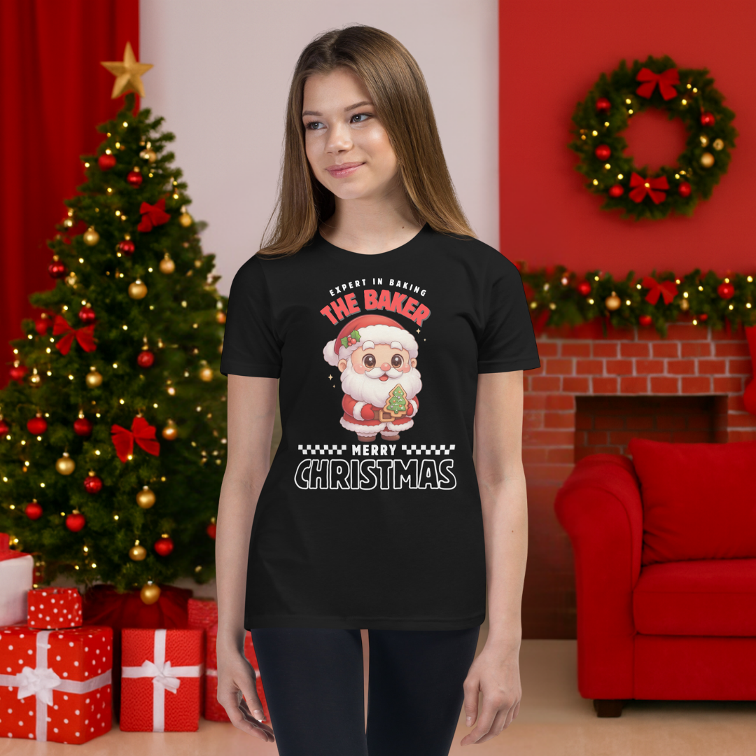 Expert in Baking: The Santa Baker III | Youth Short Sleeve T-Shirt