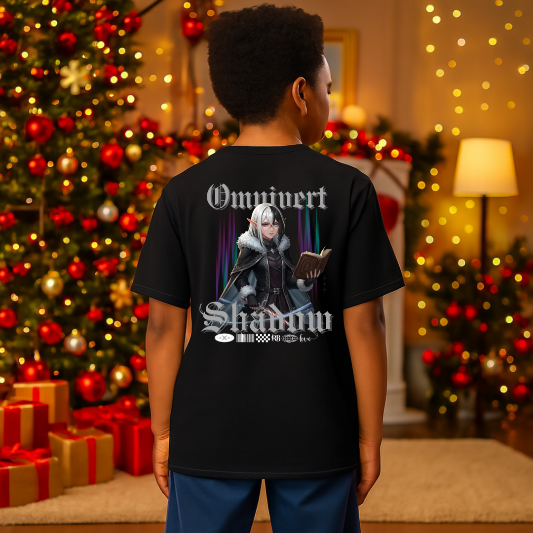 "Omnivert Shadow"- White | Youth T-Shirt