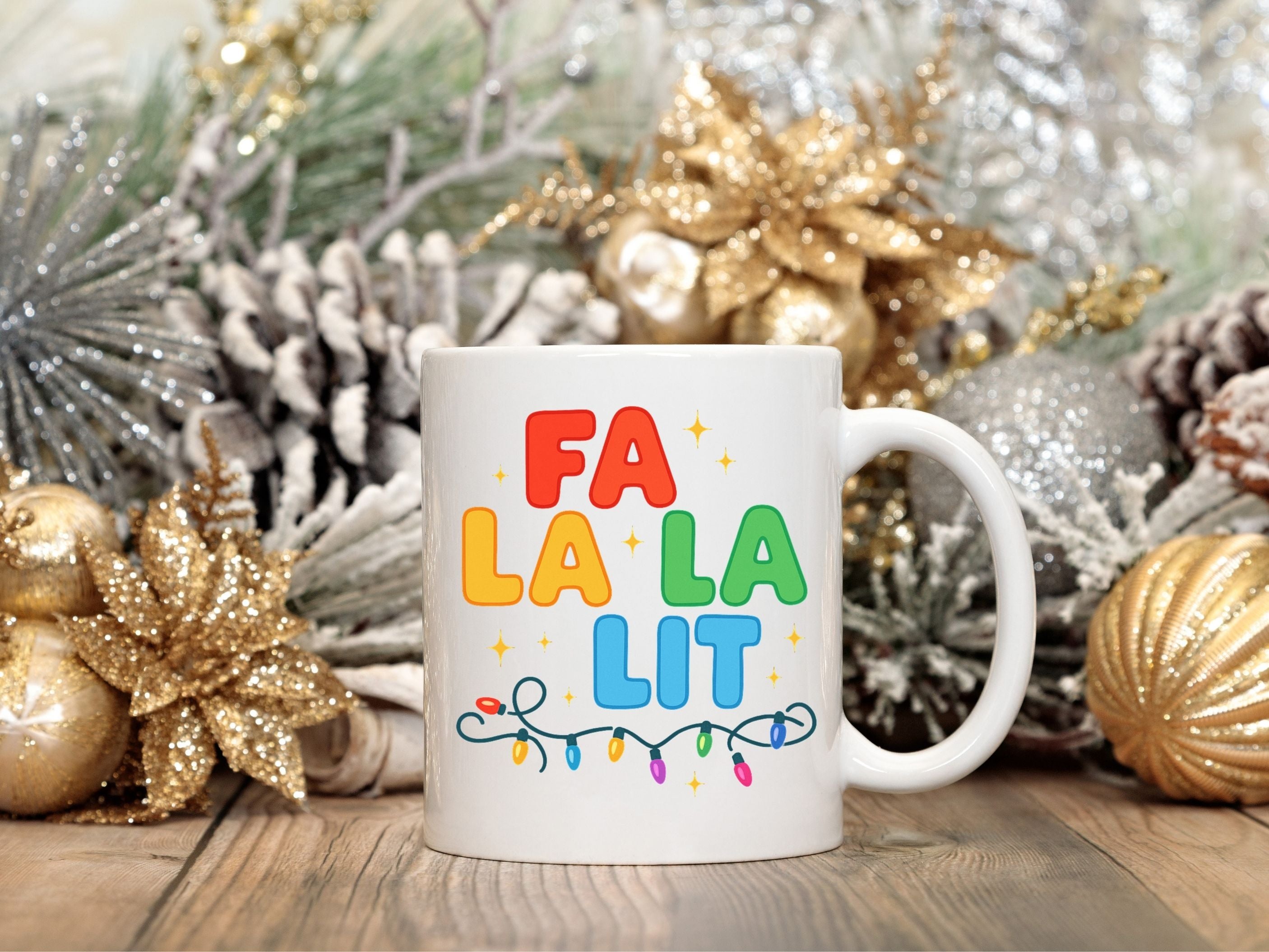 Fa La Lit Teen White Mug