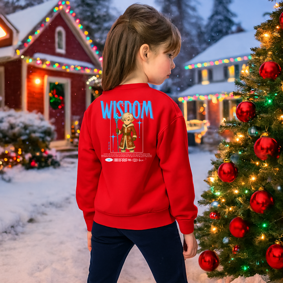 "Wisdom"- White | Youth Sweatshirt