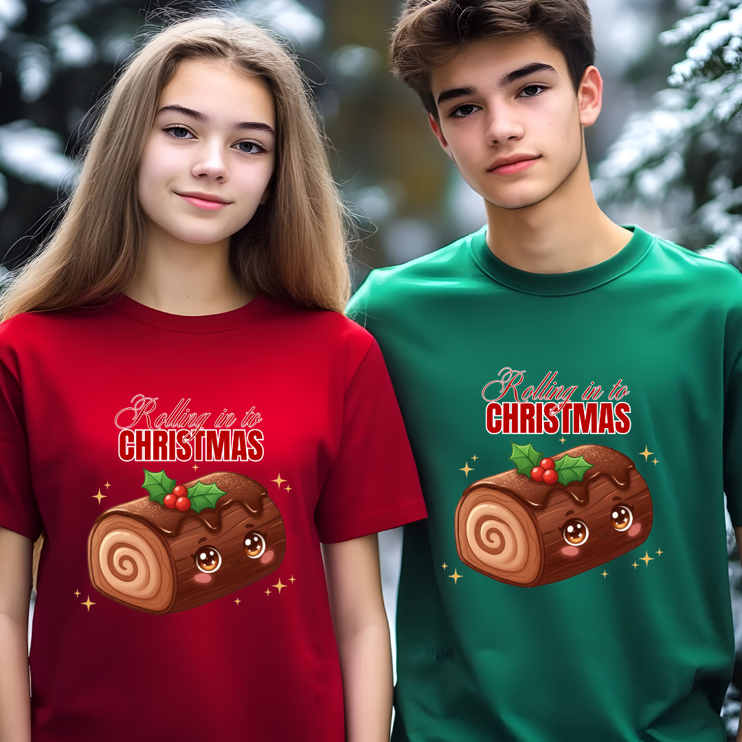 "Rolling in to Christmas"- Black | Youth T-Shirt