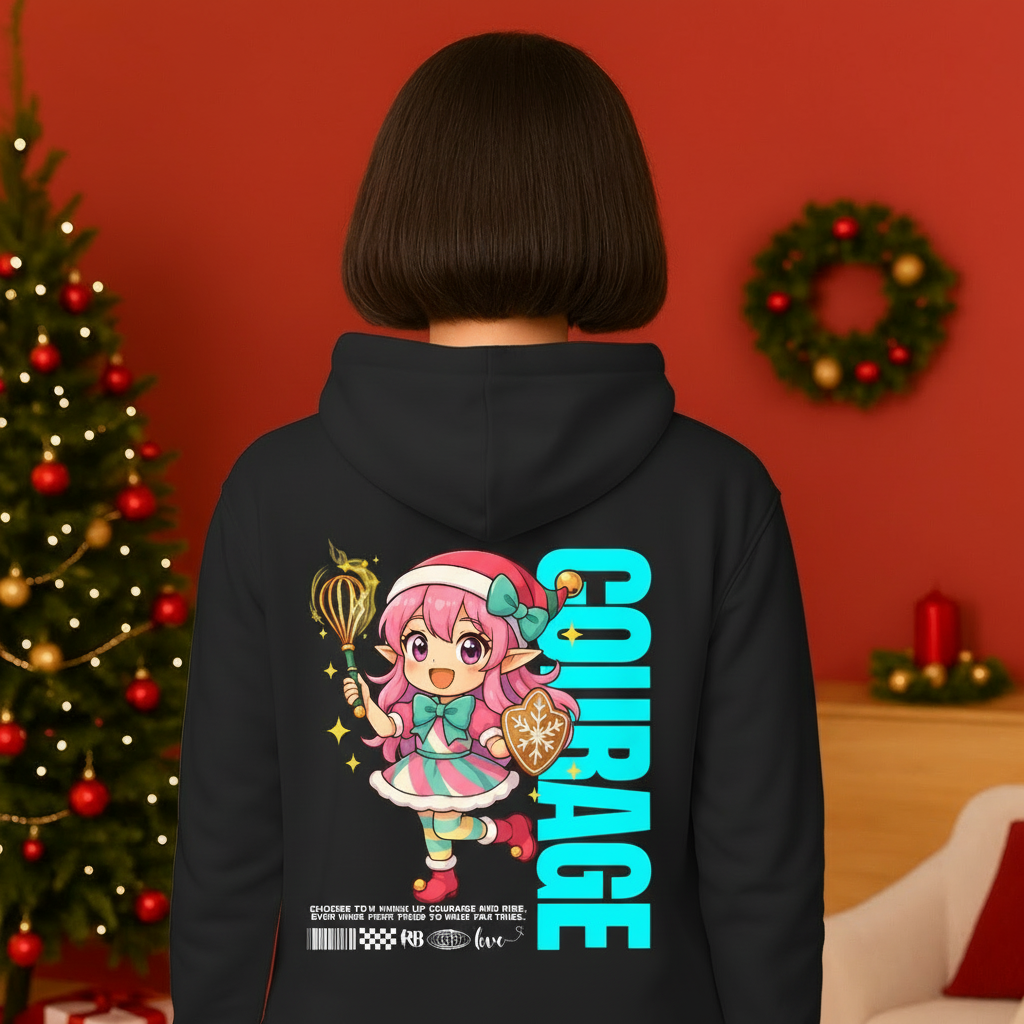 "Courage"- Black | Youth Hoodie