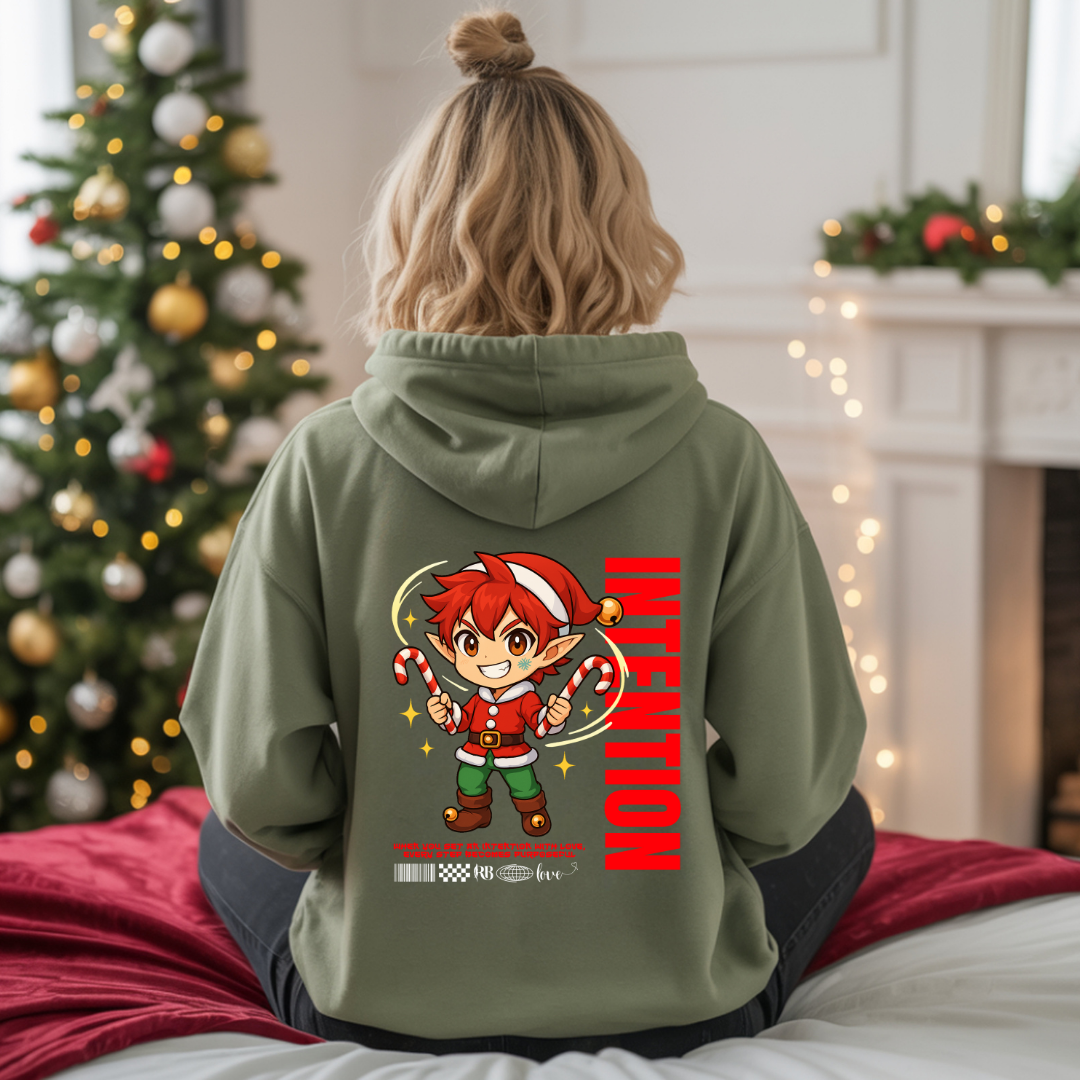 "Intention"- White | Youth Hoodie