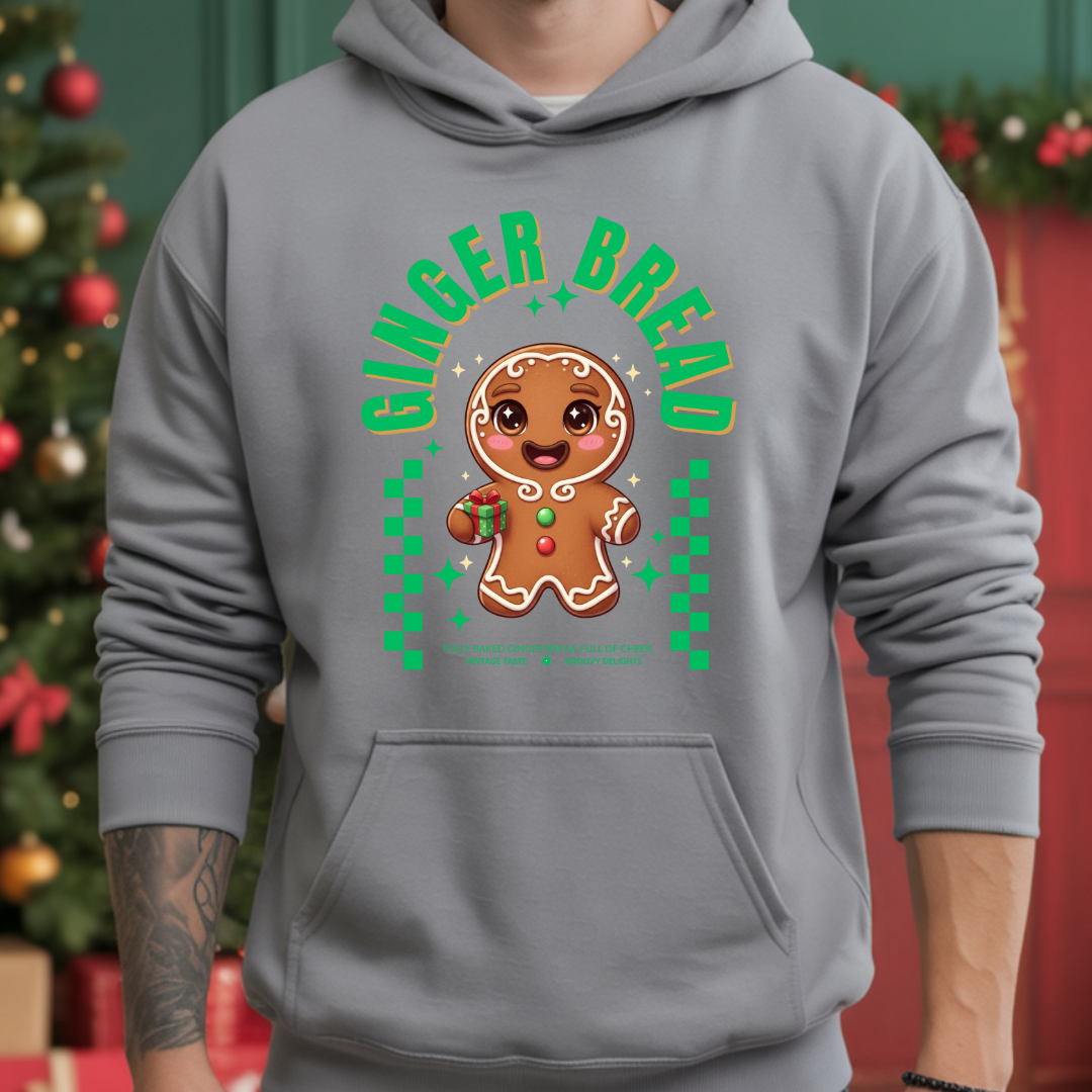 Gingerbread Joy– Green | Youth Hoodie