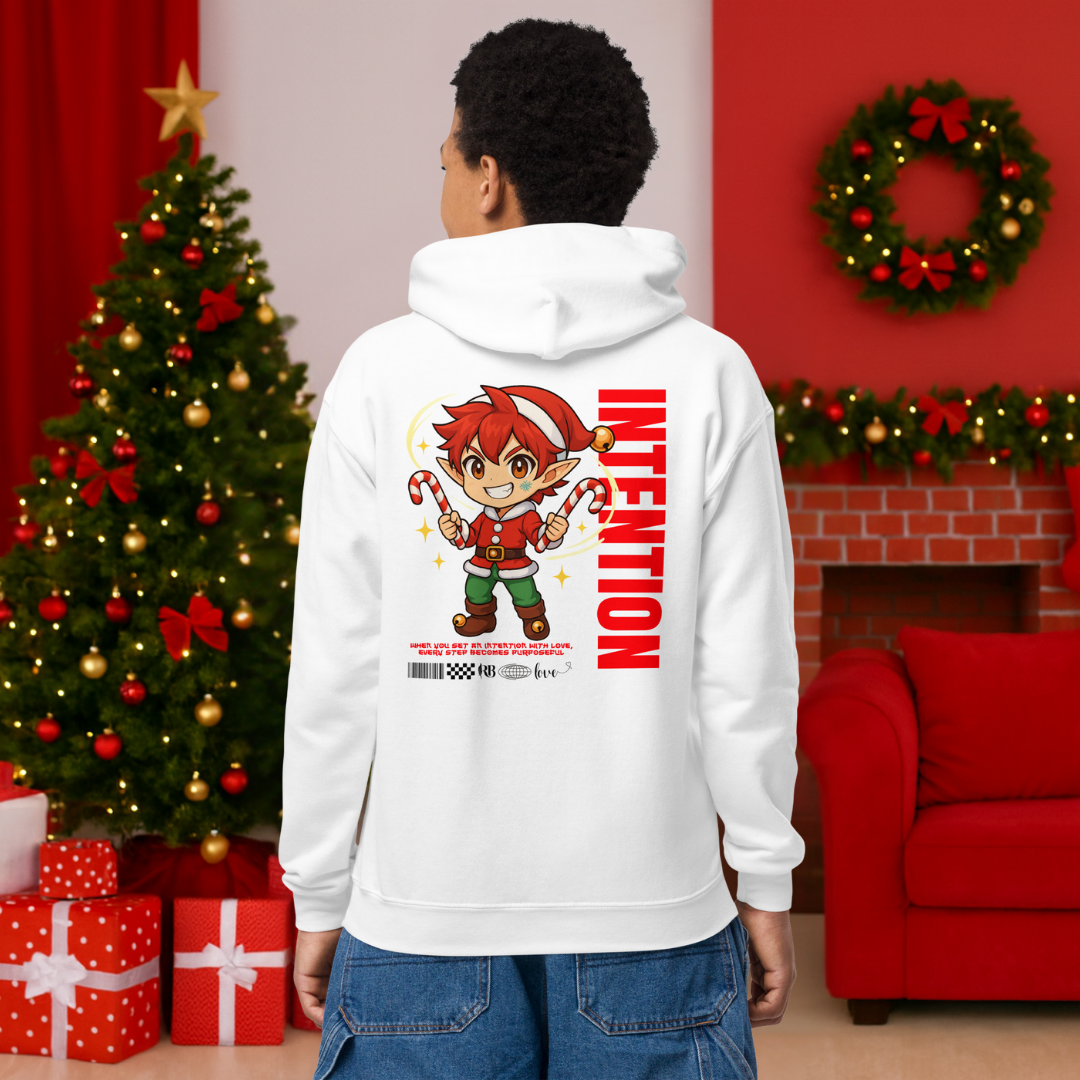 "Intention"- Black | Youth Hoodie