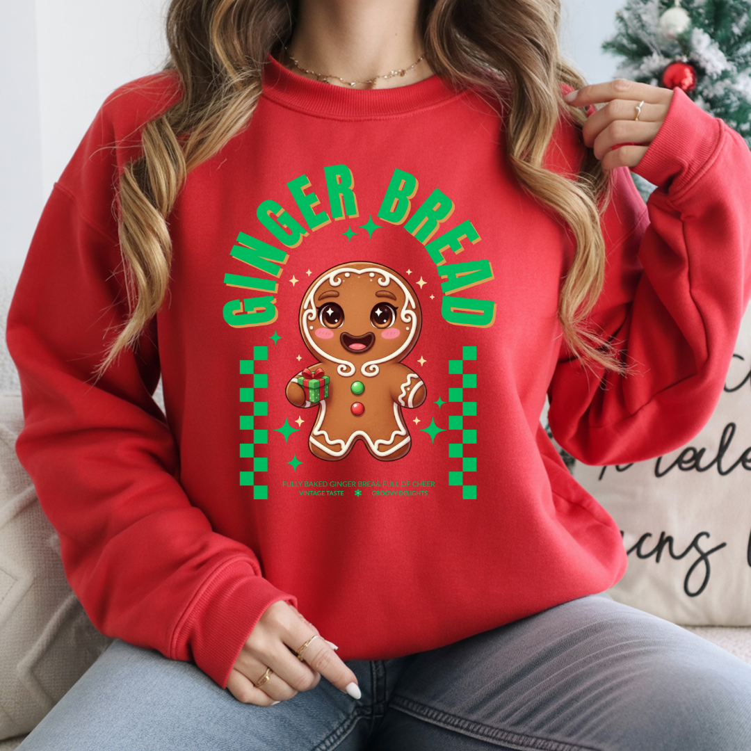 Gingerbread Joy– Green | Youth Hoodie