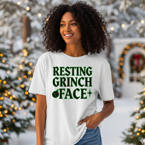 Resting Grinch Face Goth1 Humbag Oversized T-shirt