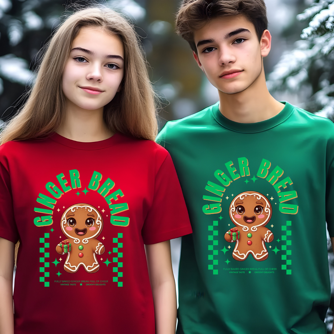 Gingerbread Joy- Green | Youth T-Shirt