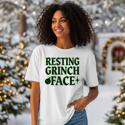 Grinch Face Teen Oversized T-shirt