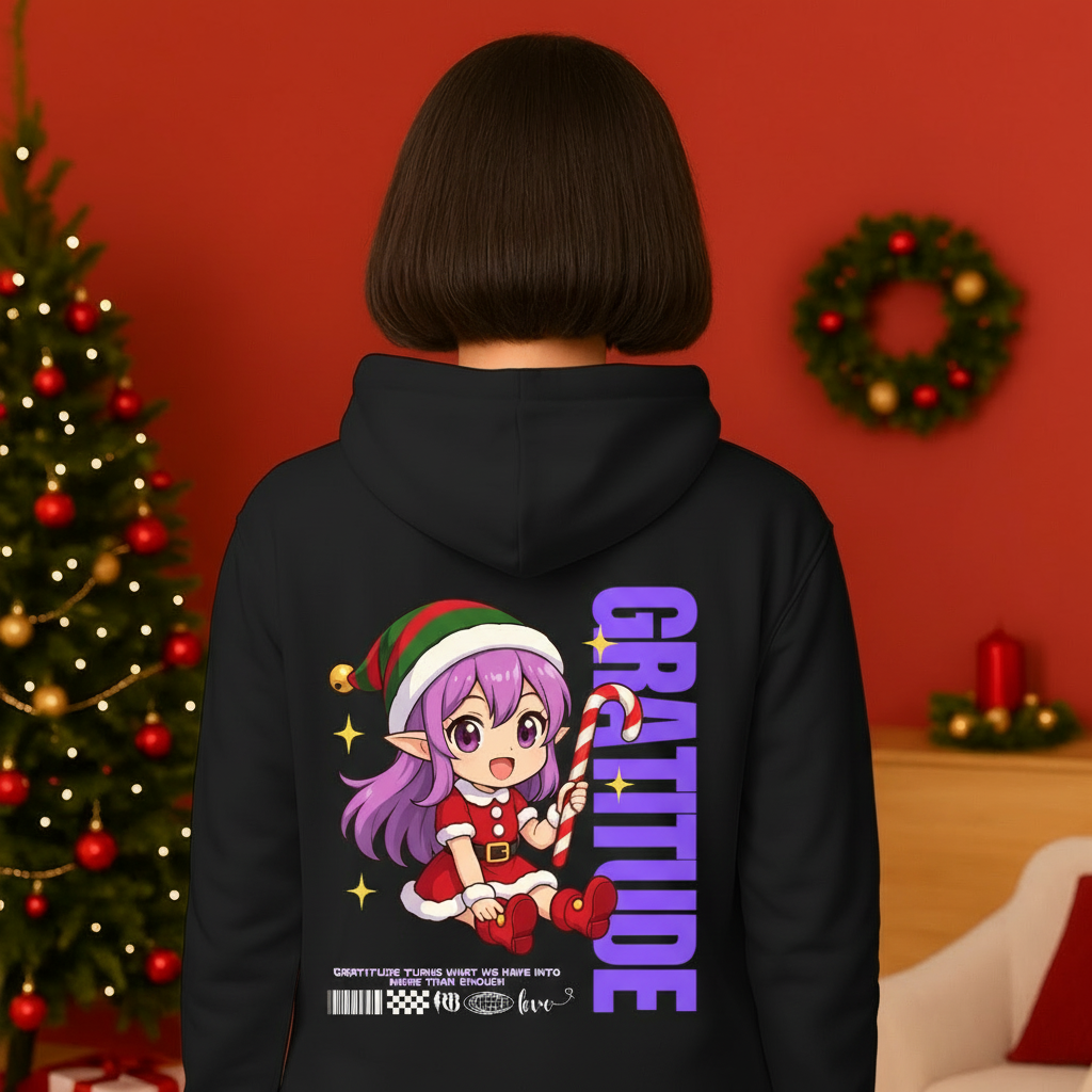 "Gratitude"- Black | Youth Hoodie