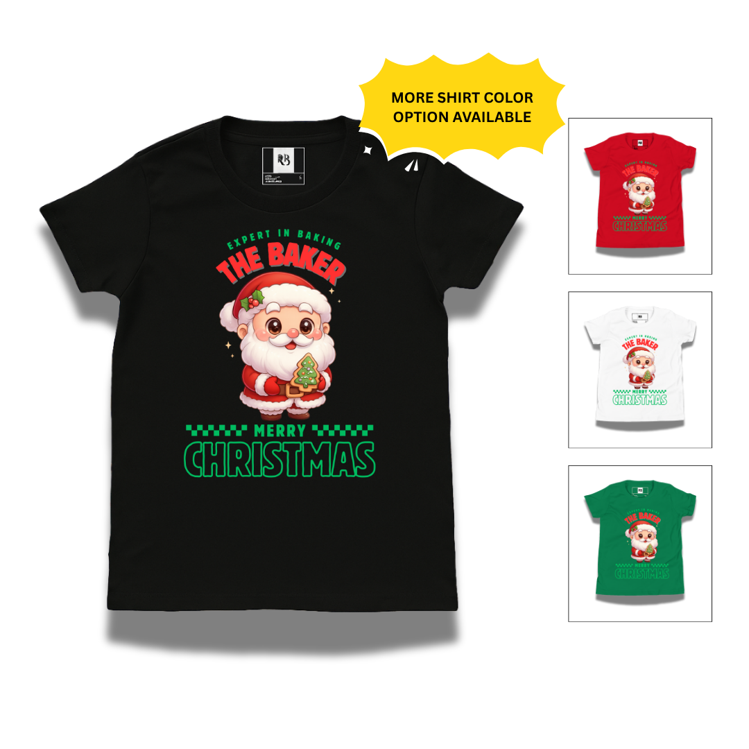 Expert in Baking: The Santa Baker- Green and Red | Youth Short Sleeve T-Shirt | – RB Designa Co