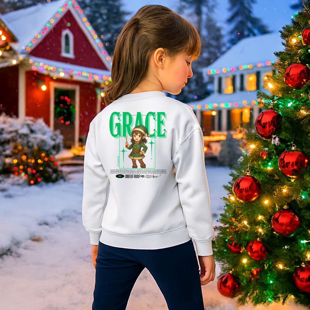 "Grace"- Black | Youth Sweatshirt