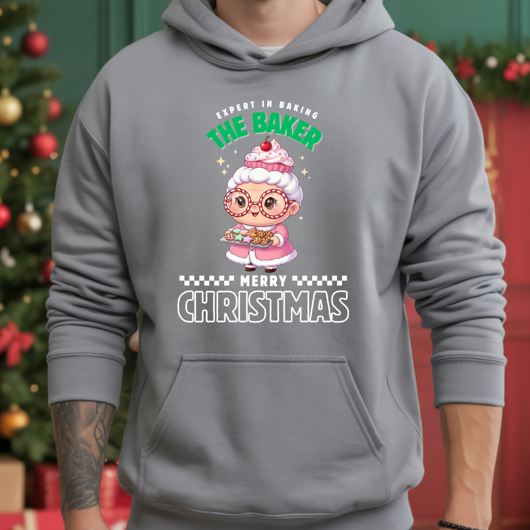 Expert in Baking: The Grandma Baker- White and Green | Youth Hoodie