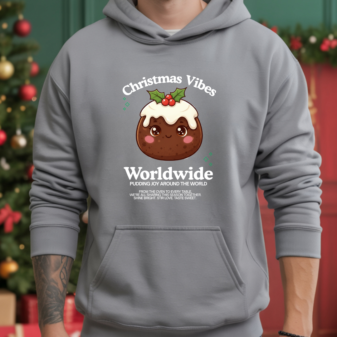 "Christmas Vibes Worldwide..."- White | Youth Hoodie