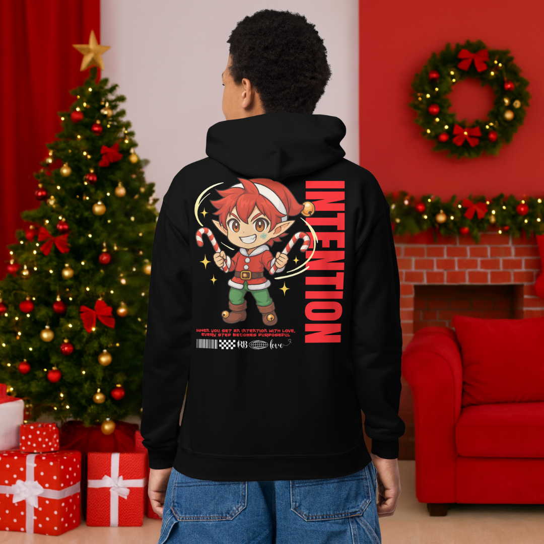"Intention"- Black | Youth Hoodie