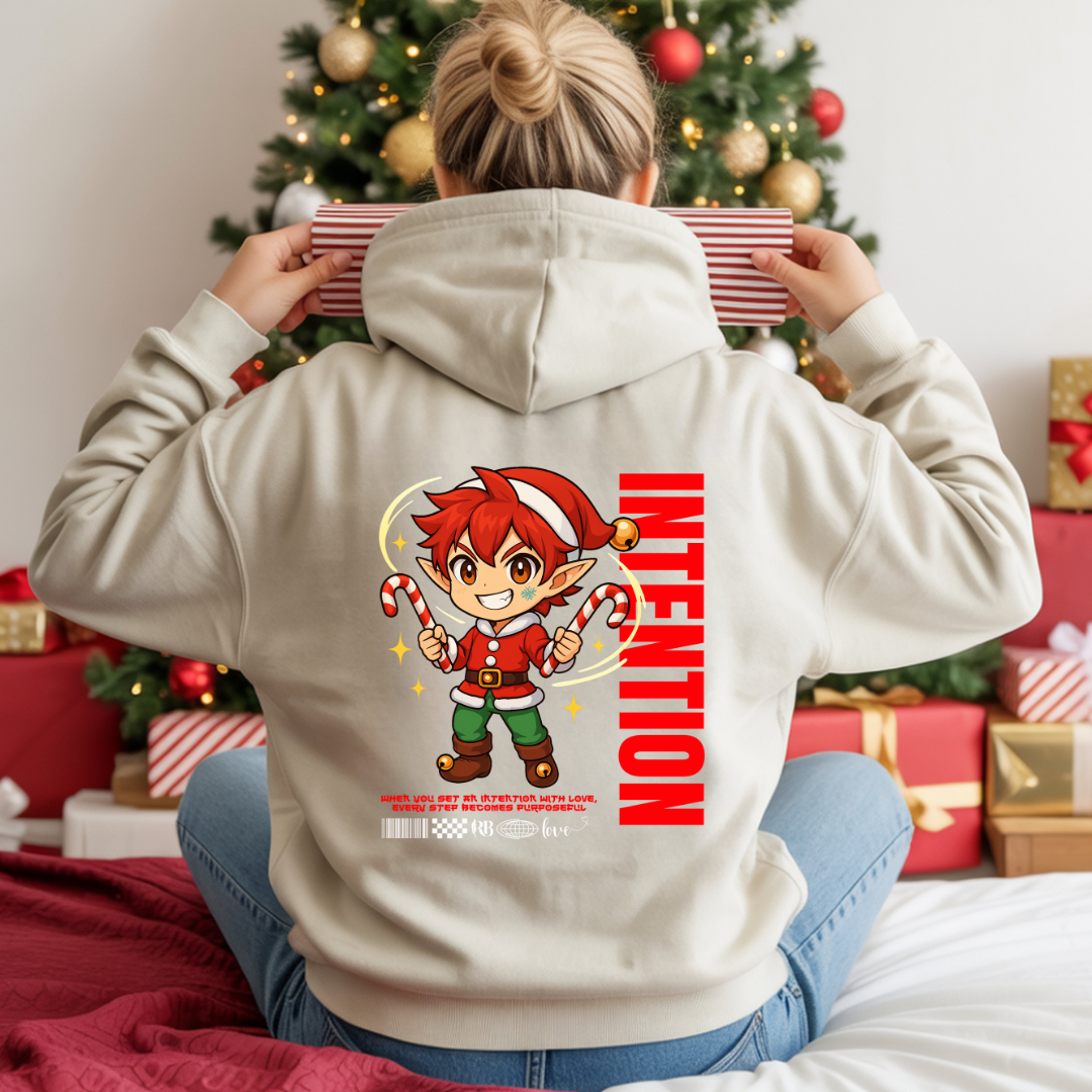 "Intention"- White | Youth Hoodie