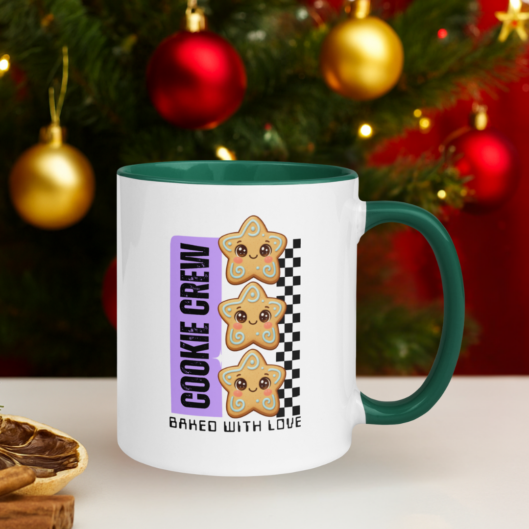 "Cookie Crew, Baked With Love"- Black in Purple | Mug