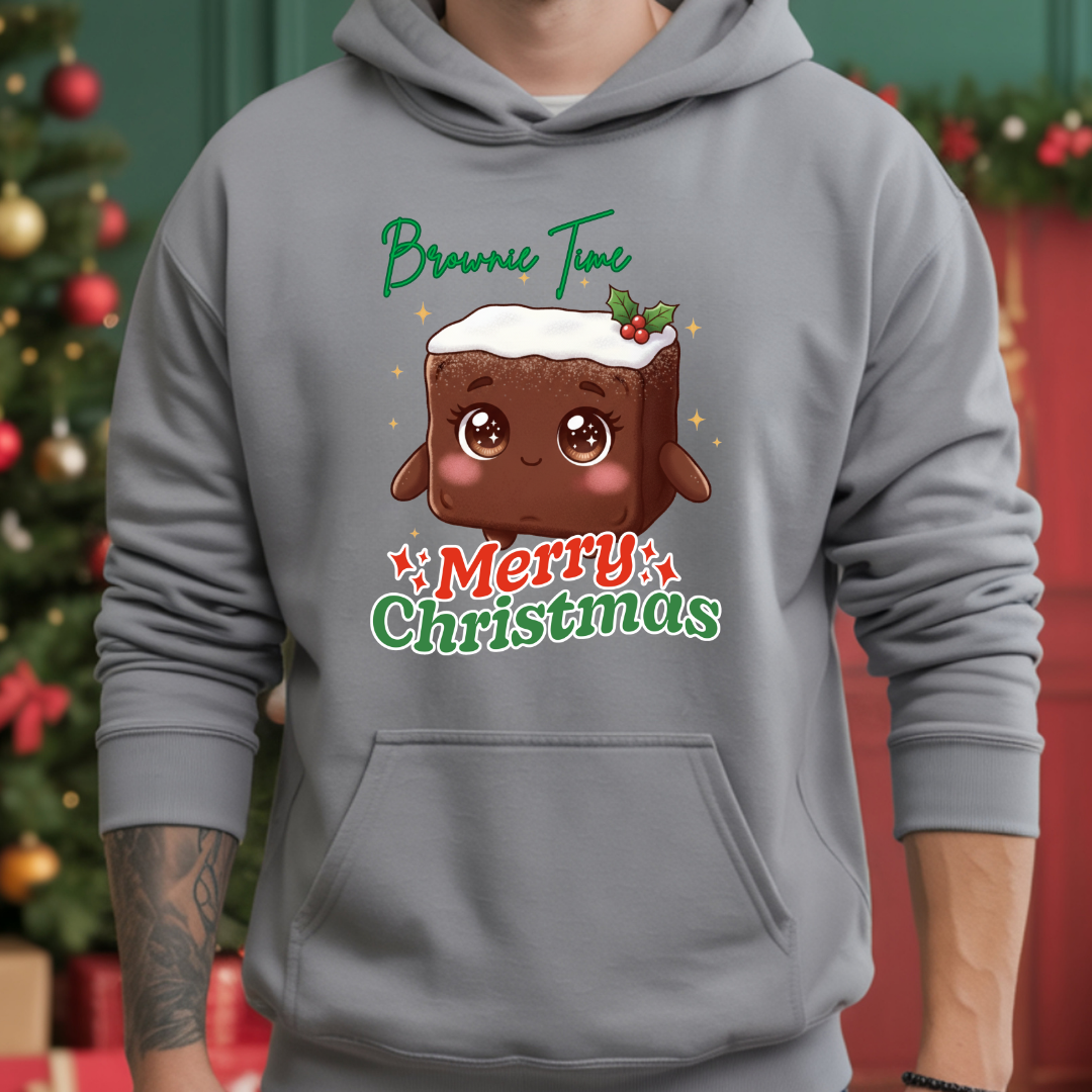 "Brownie Time, Merry Christmas"- Green | Youth Hoodie
