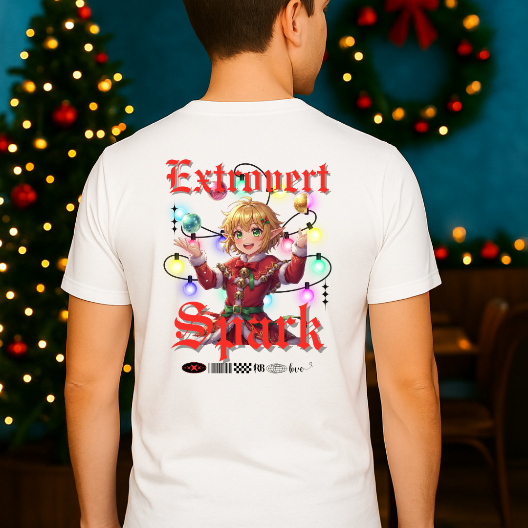 "Extrovert Spark" | Youth Short Sleeve T-Shirt | Black | – RB Designa Co
