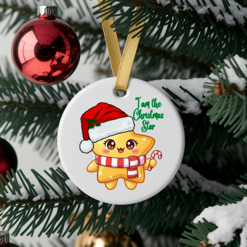 Santa Hat Star Kids & Babies Ornament