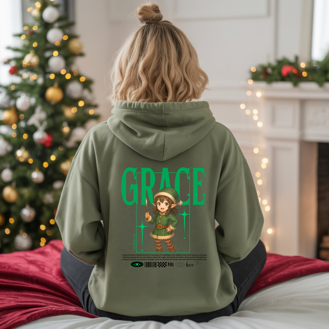 "Grace"- Black | Youth Hoodie