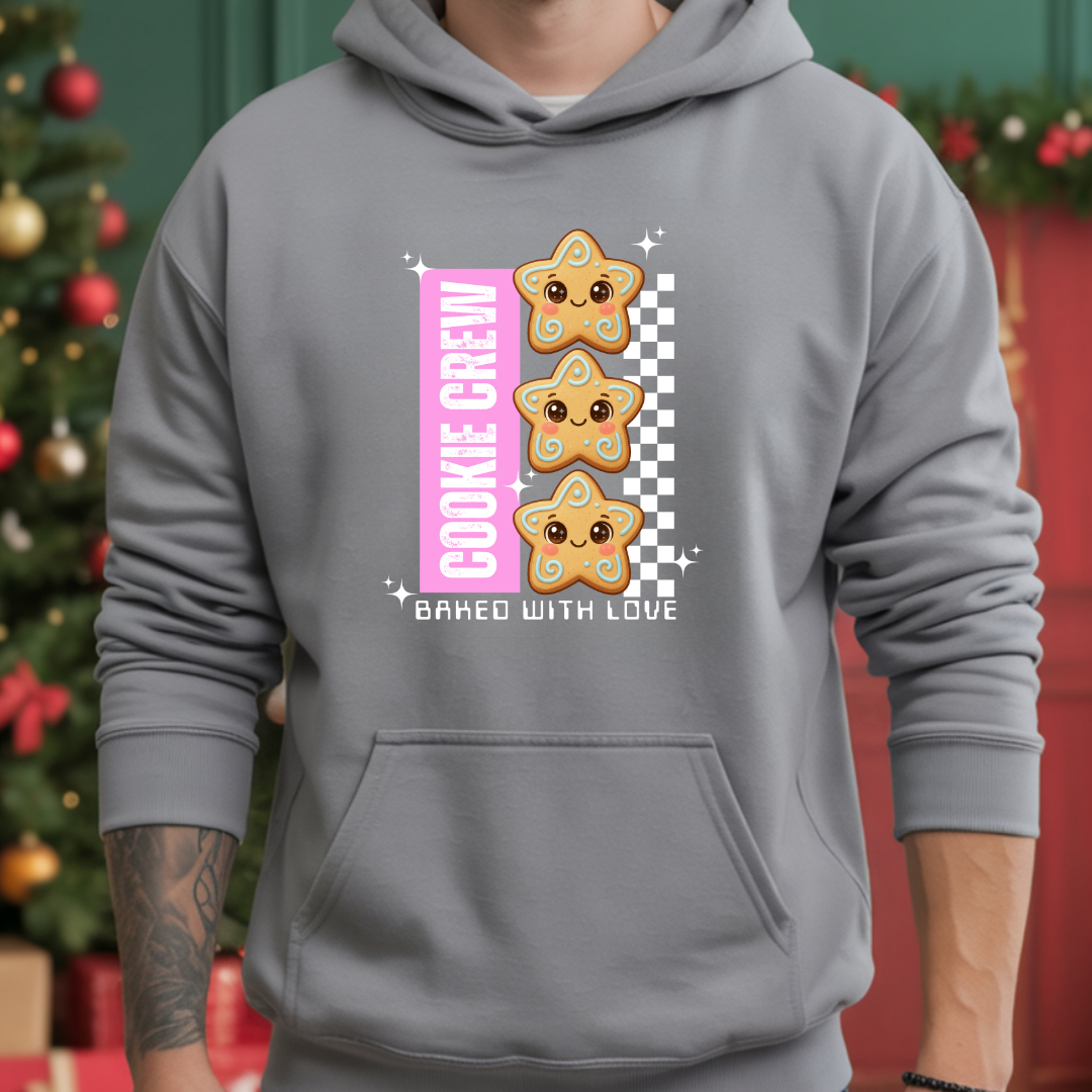 "Cookie Crew, Baked With Love"- Pink | Youth Hoodie